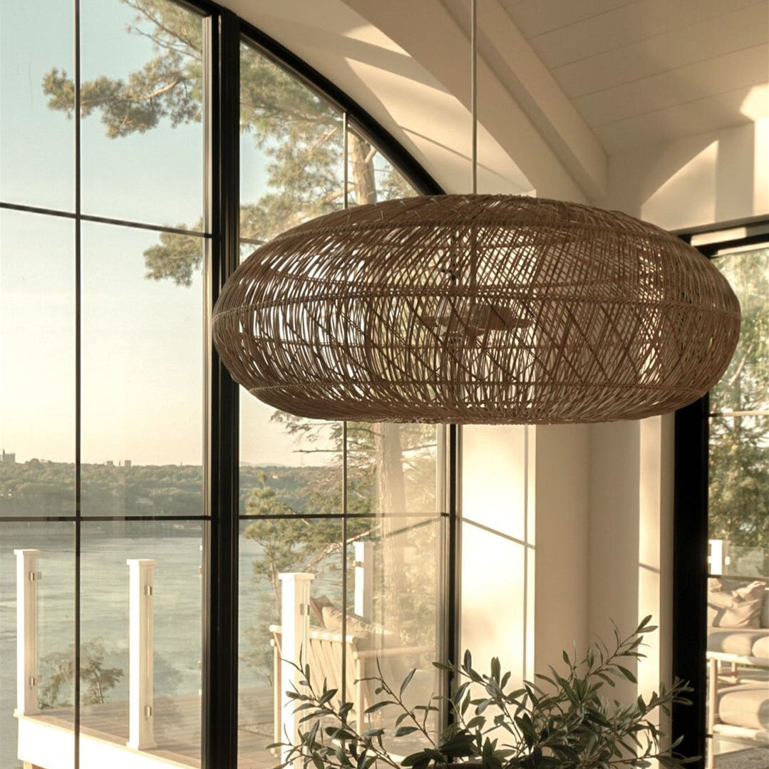 Rattan Woven Pendant Light Hand-woven Lantern Art Wicker Lampshades