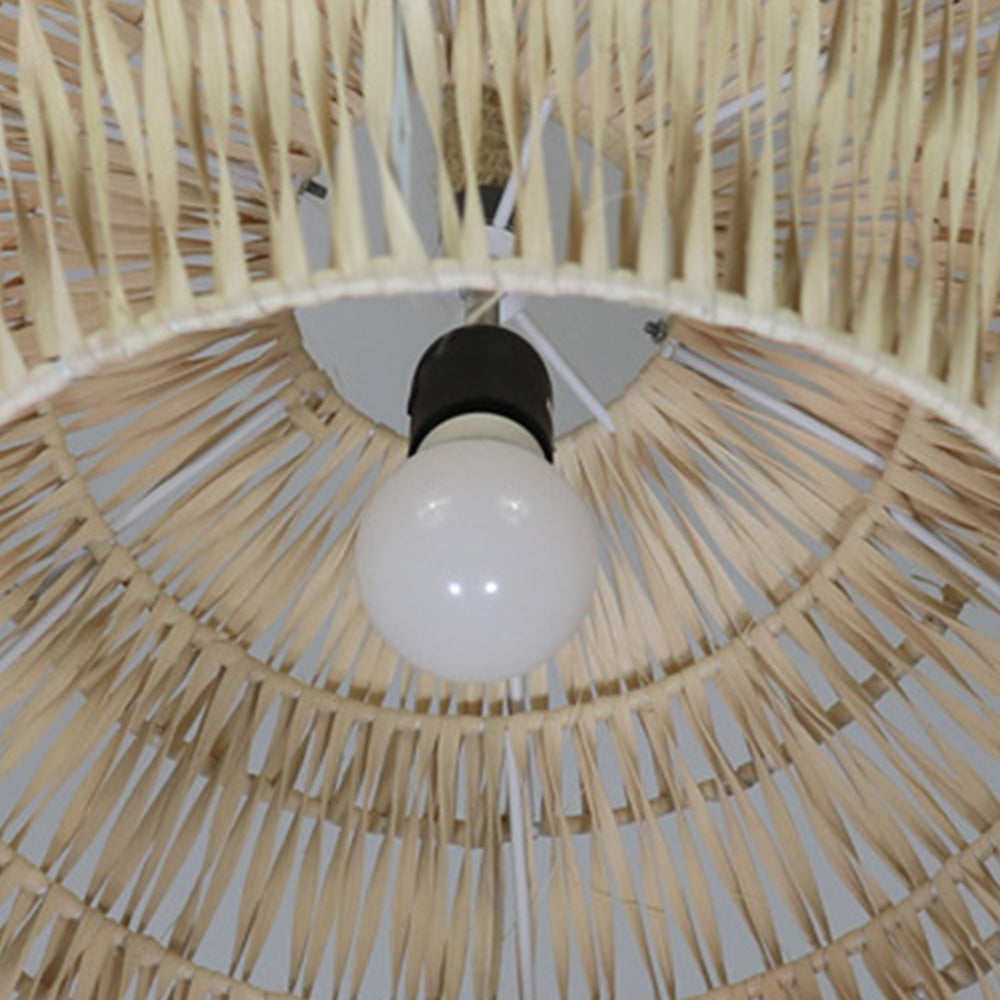 Handcrafted Pagoda Shape Rattan Pendant Light