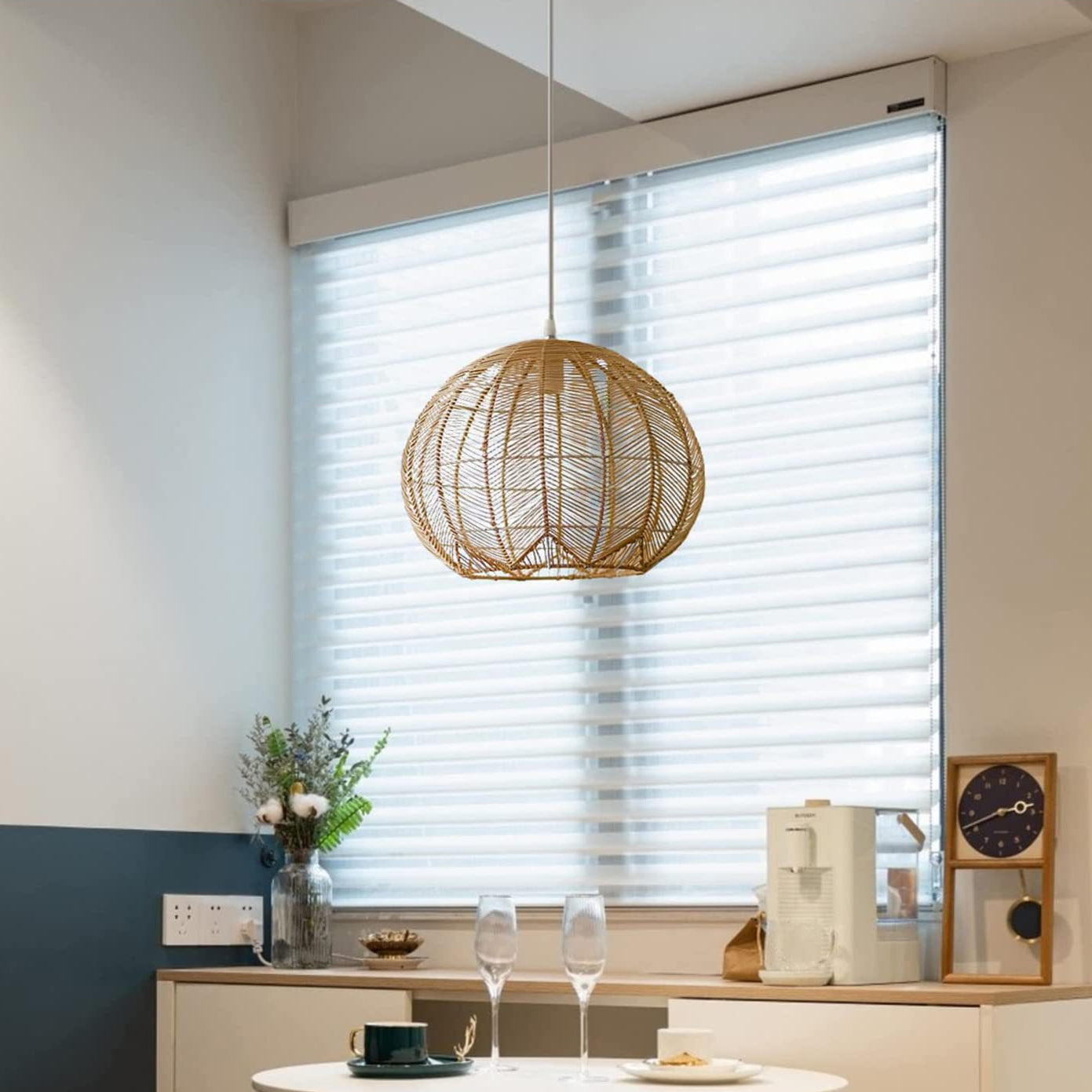 Global Rattan Hanging Ceiling Light Kitchen Island Pendant Lampshade