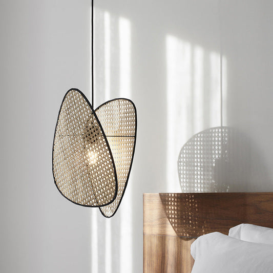 Creative Rattan Hanging Light Retro Pendant Lamp Shade