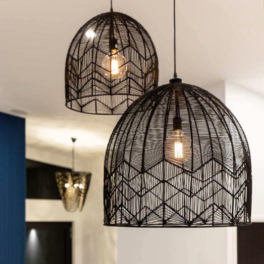 Nordic Rattan Pendant Lamp Shade Designer Hanging Light