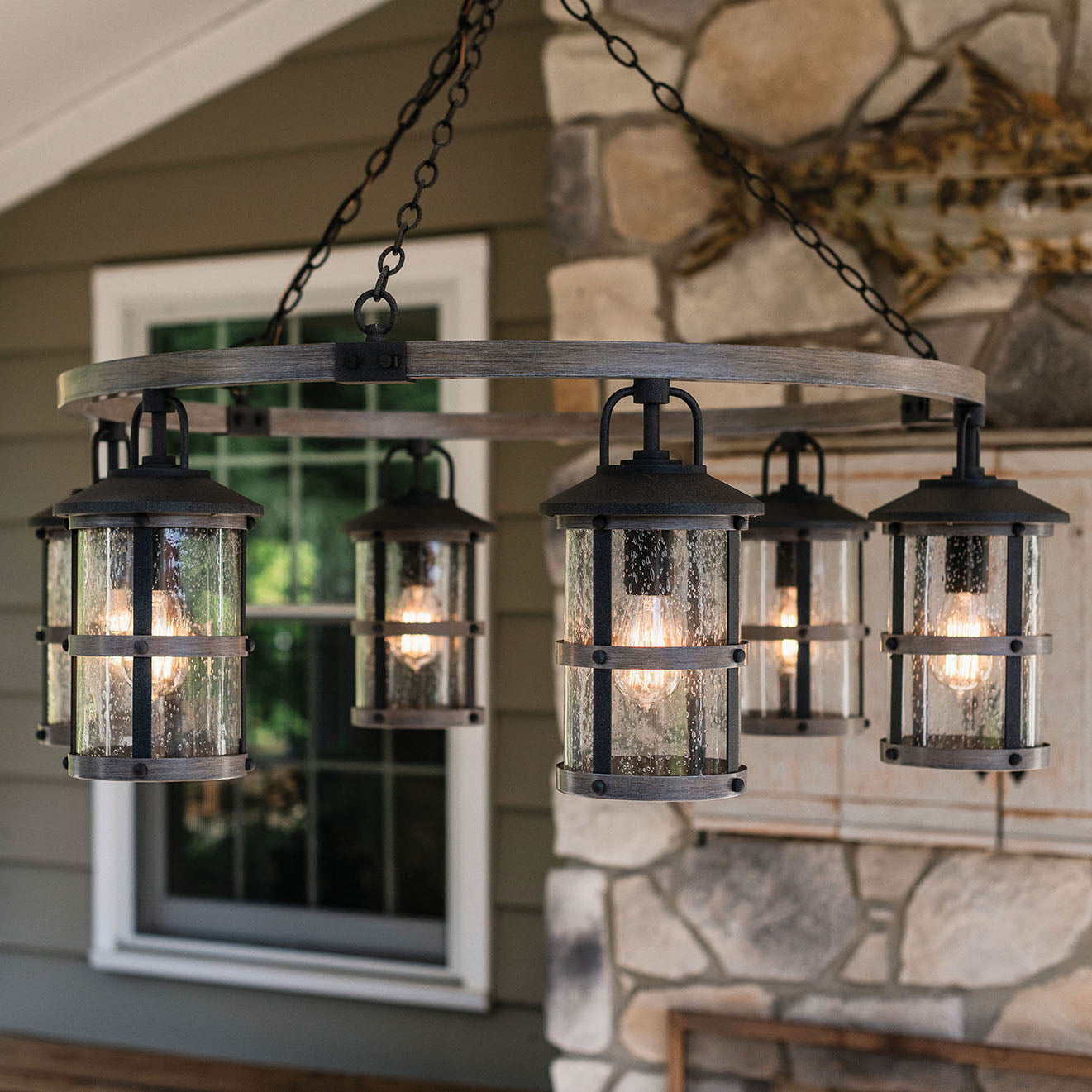 Lakehouse Outdoor Chandelier