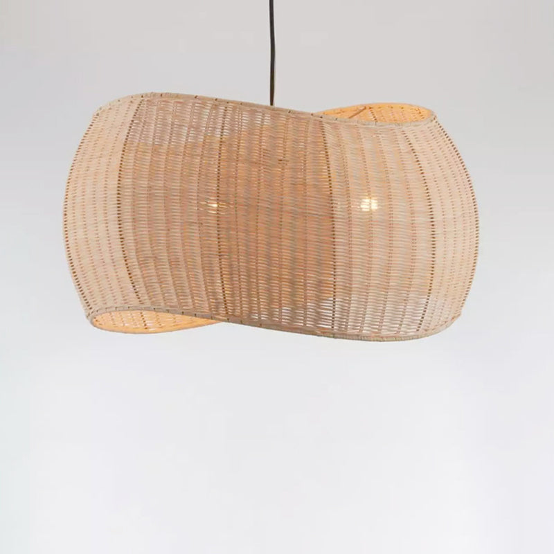 Natural Rattan Pendant Lampshade Wicker Hanging Light