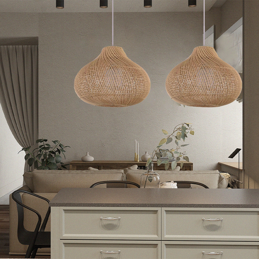 Creative Wicker Rattan Pendant Light For Dining Room