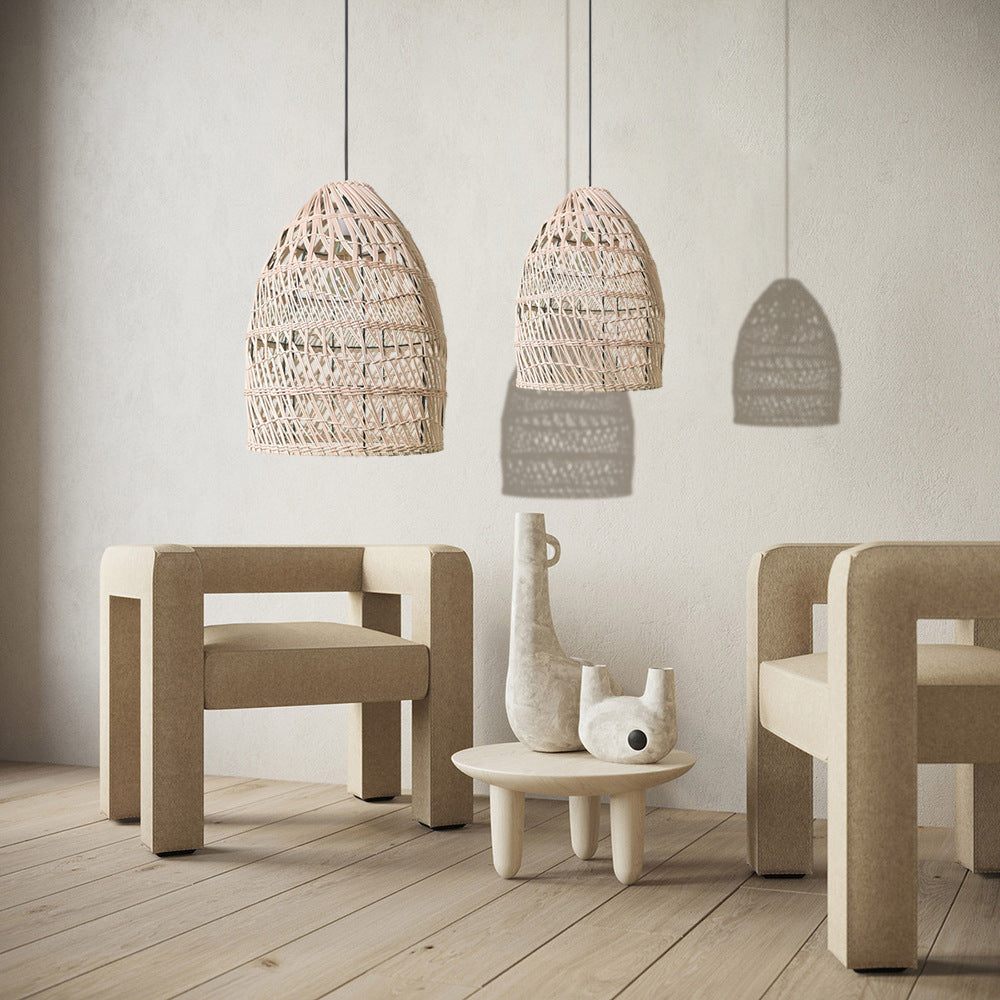 Handcrafted Rattan Pendant Light Handmade Hanging Light