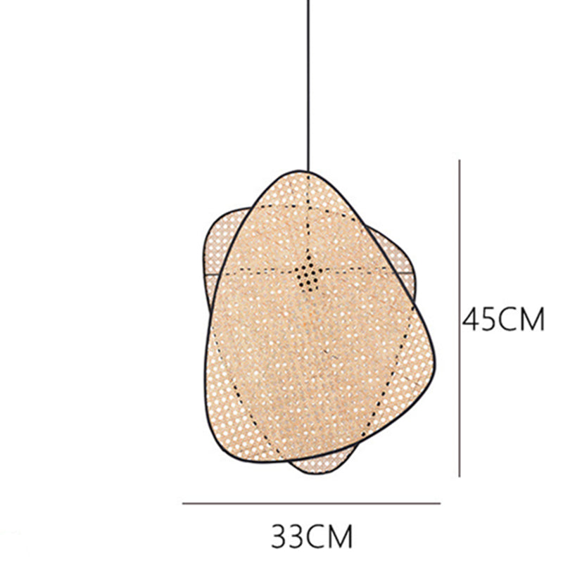 Creative Rattan Hanging Light Retro Pendant Lamp Shade