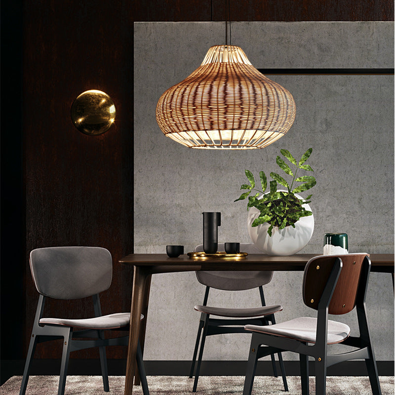 Handmade Natural Rattan Pendant Light