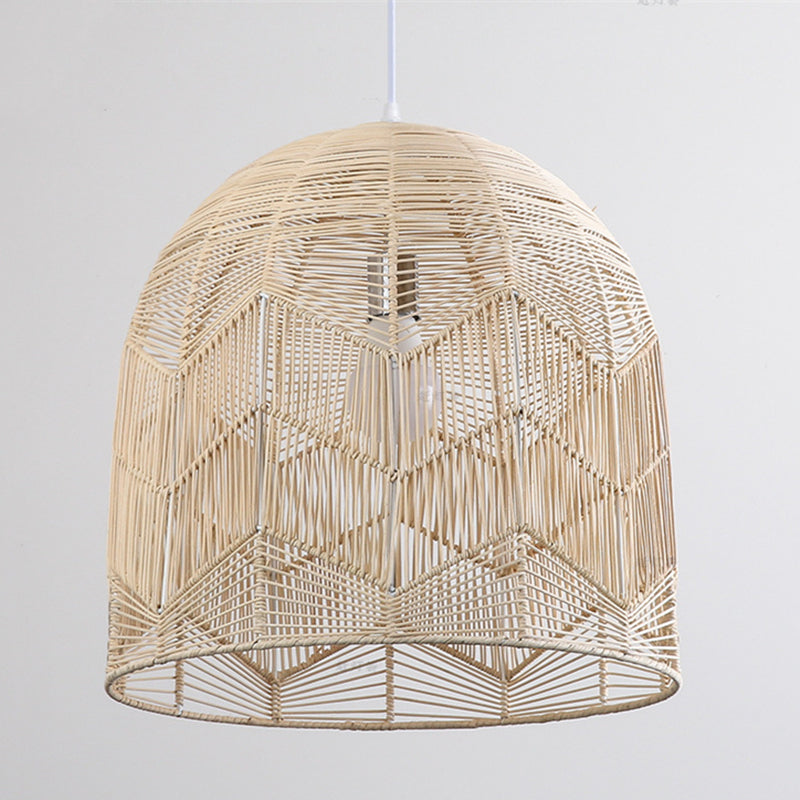 Nordic Rattan Pendant Lamp Shade Designer Hanging Light