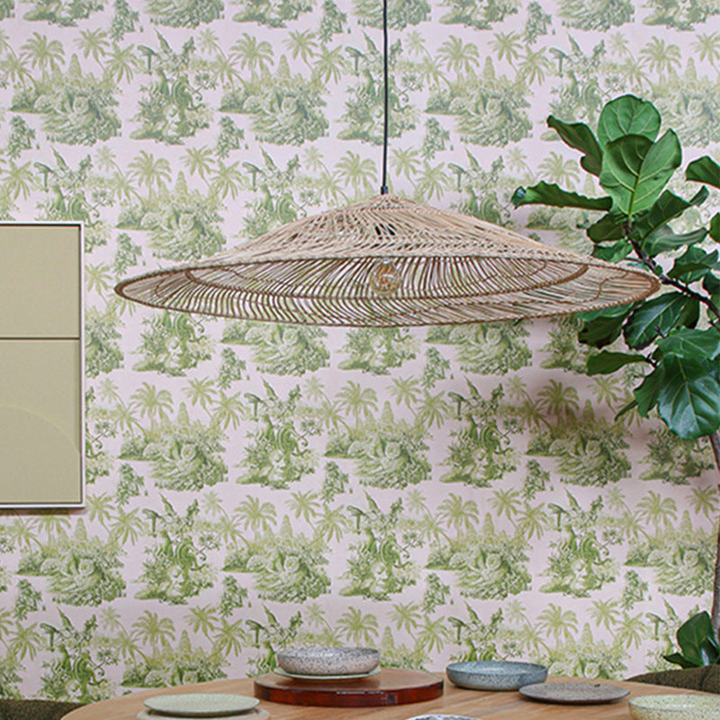 Handmade Wicker Hanging Lamp Rattan Pendant Shade