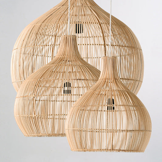 Handmade Wicker Woven Pendant Lampshade Rattan Hanging Light