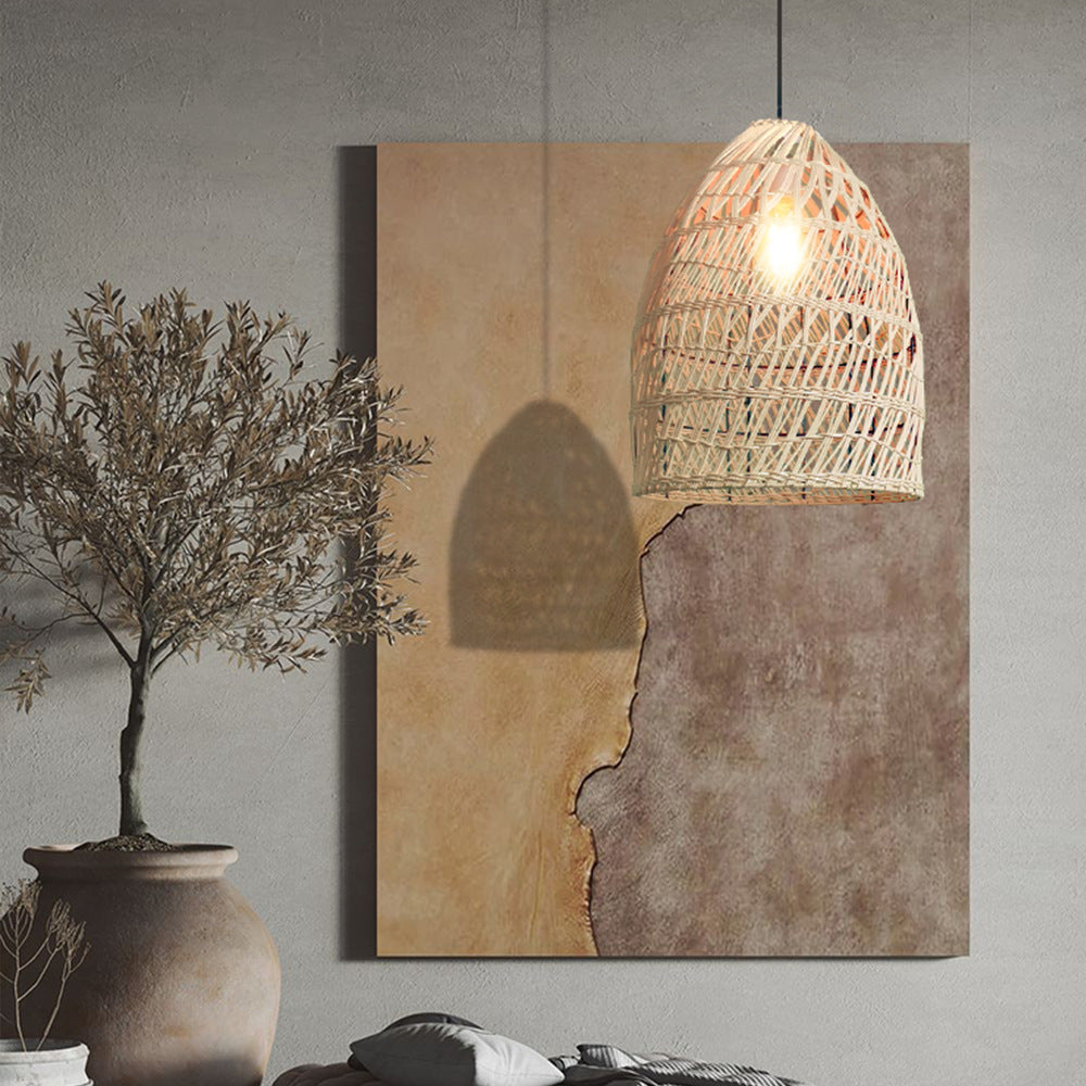 Handcrafted Rattan Pendant Light Handmade Hanging Light