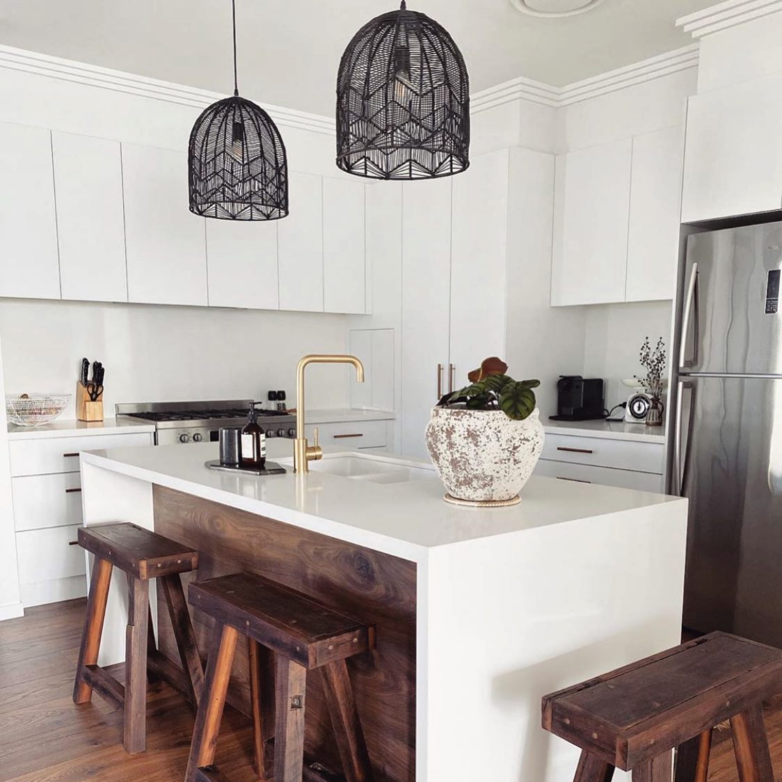 Nordic Rattan Pendant Lamp Shade Designer Hanging Light