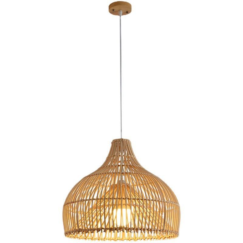 Natural Handwoven Large Basket Rattan Pendant Lampshade