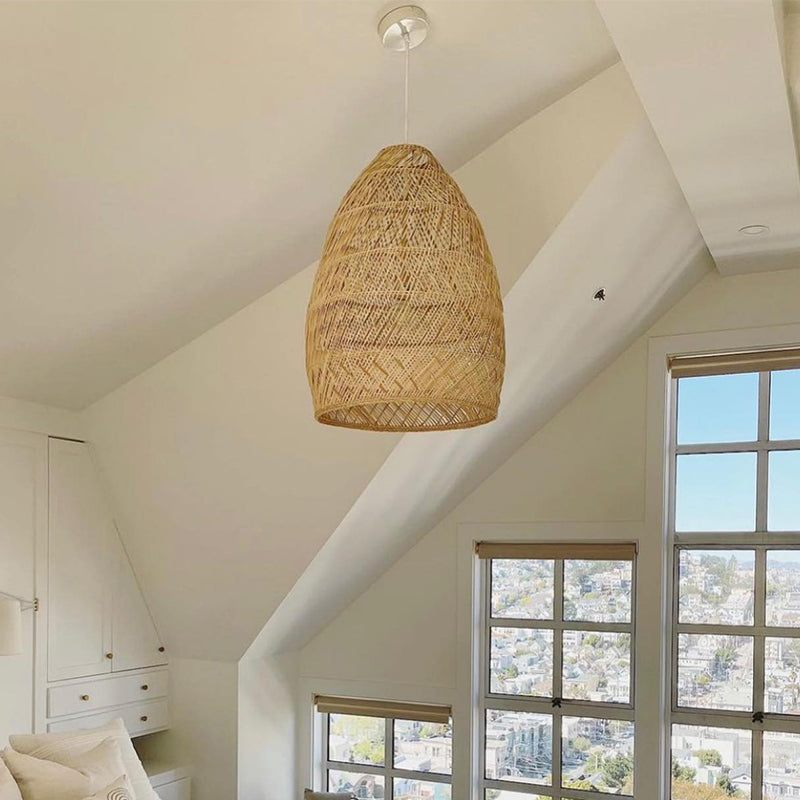 Rattan Woven Pendant Light Hand-woven Lantern Art Wicker Lampshades