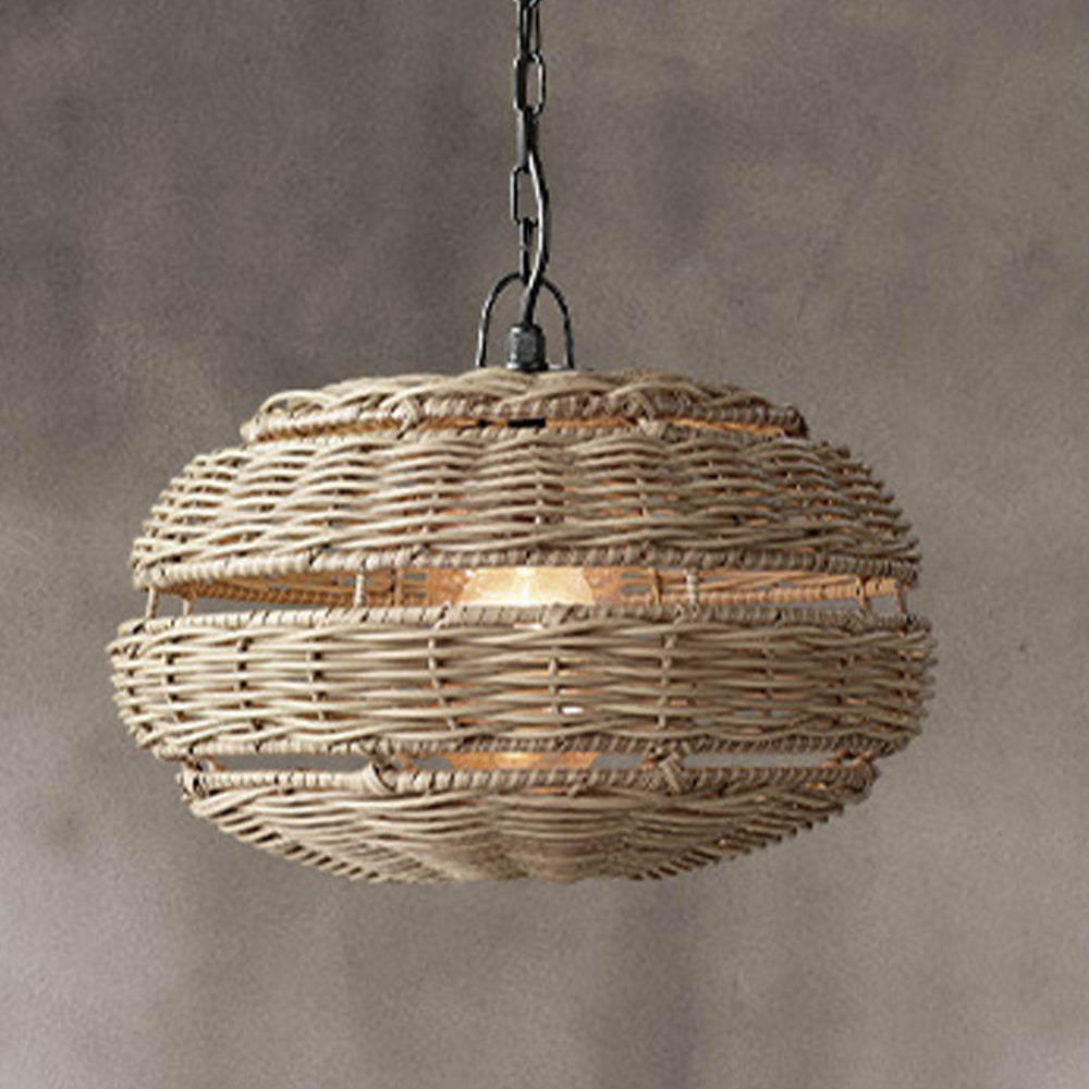 Handwoven Rattan Pendant Light Wicker Pendant Lampshade