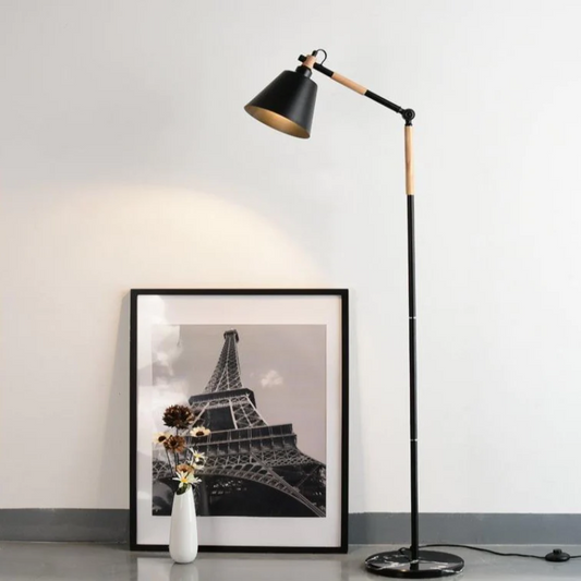 Barney Marble & Wood Floor Lamp