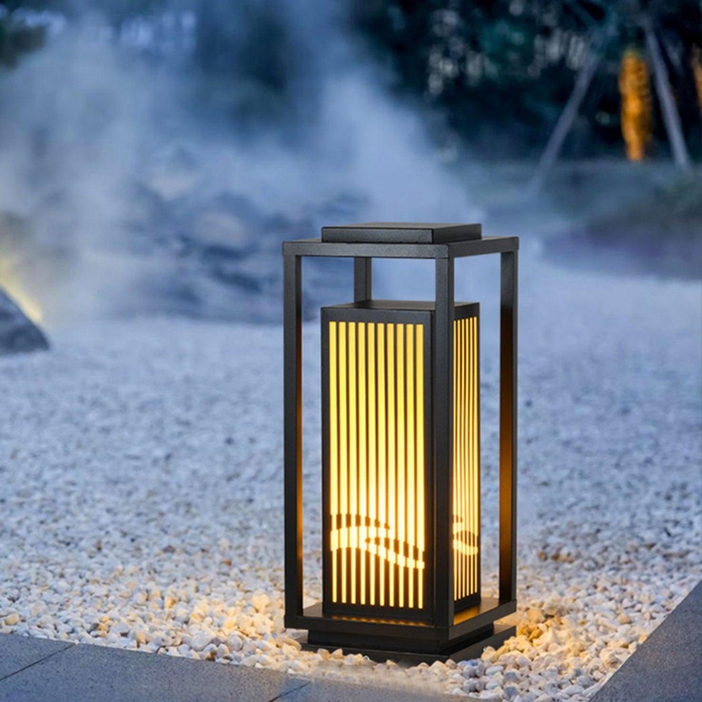 Modern Square Cage Garden Light