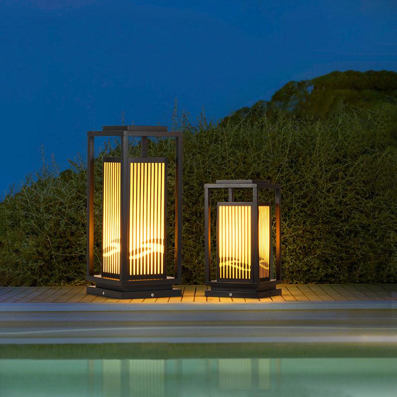 Modern Square Cage Garden Light
