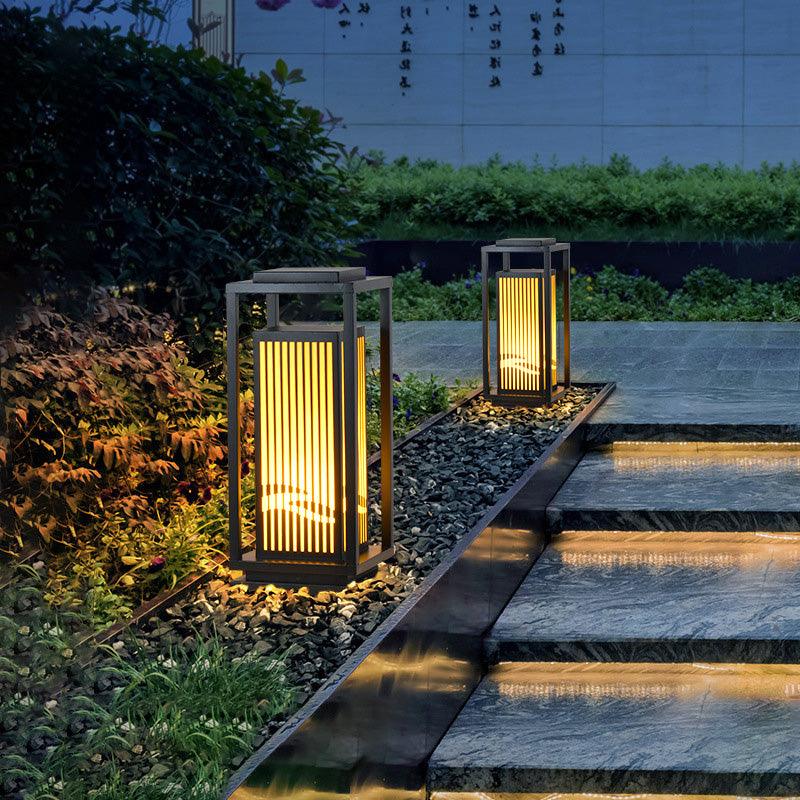 Modern Square Cage Garden Light