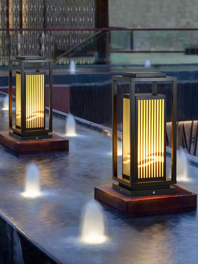Modern Square Cage Garden Light