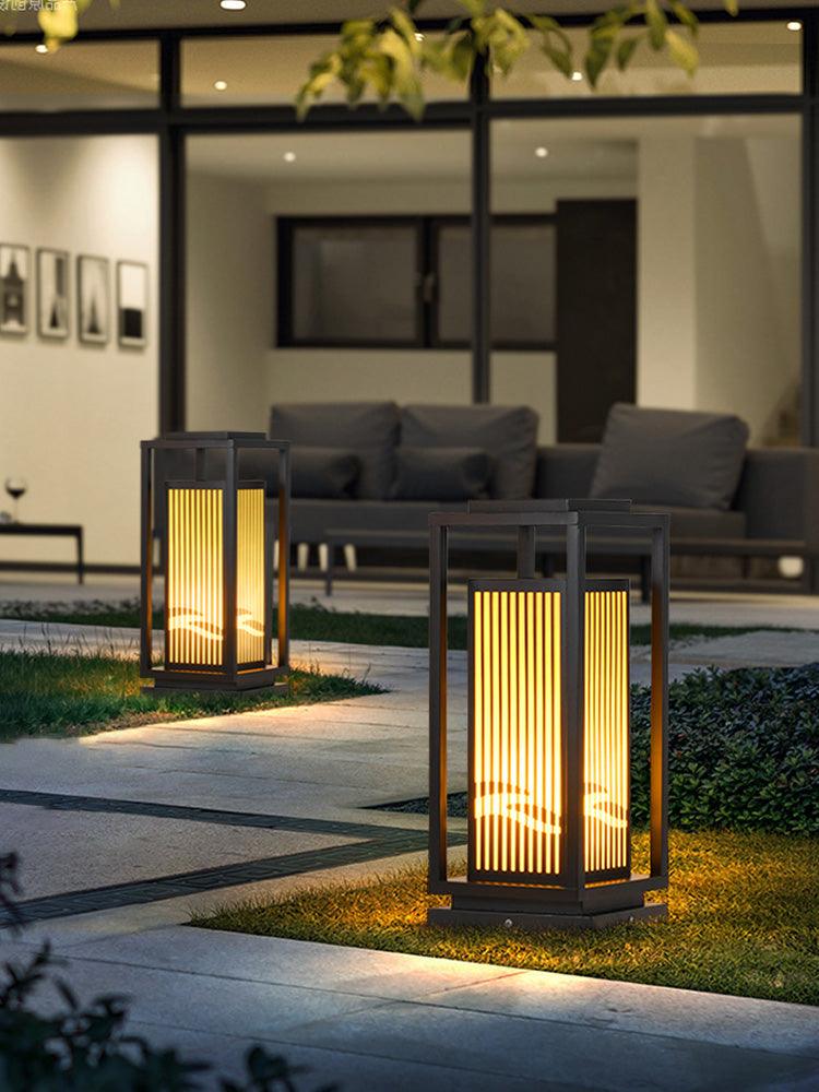 Modern Square Cage Garden Light