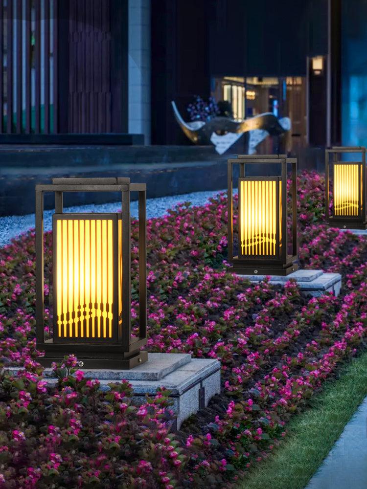 Modern Square Cage Garden Light
