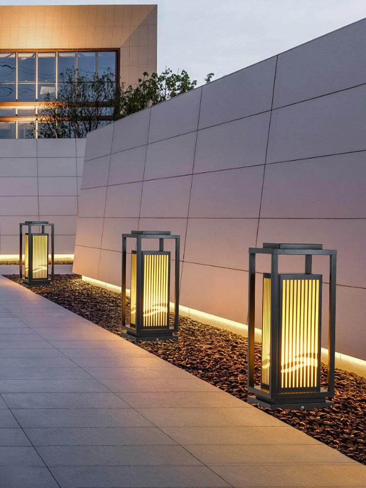 Modern Square Cage Garden Light