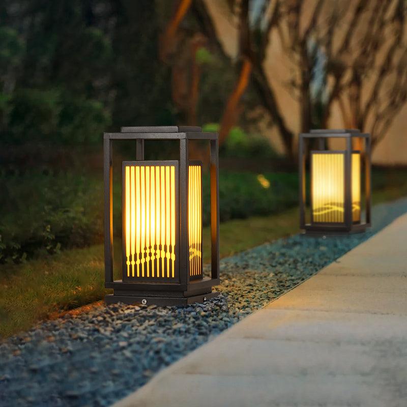 Modern Square Cage Garden Light