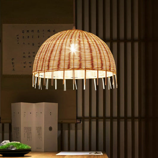 Round Pendant Light Rattan Hanging Lamps For Living Room