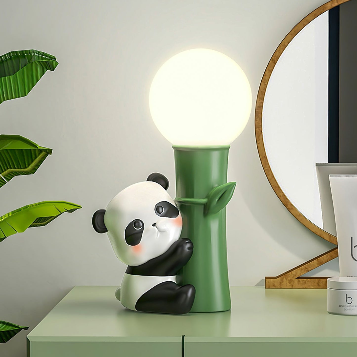 Panda Bamboo Table Lamp