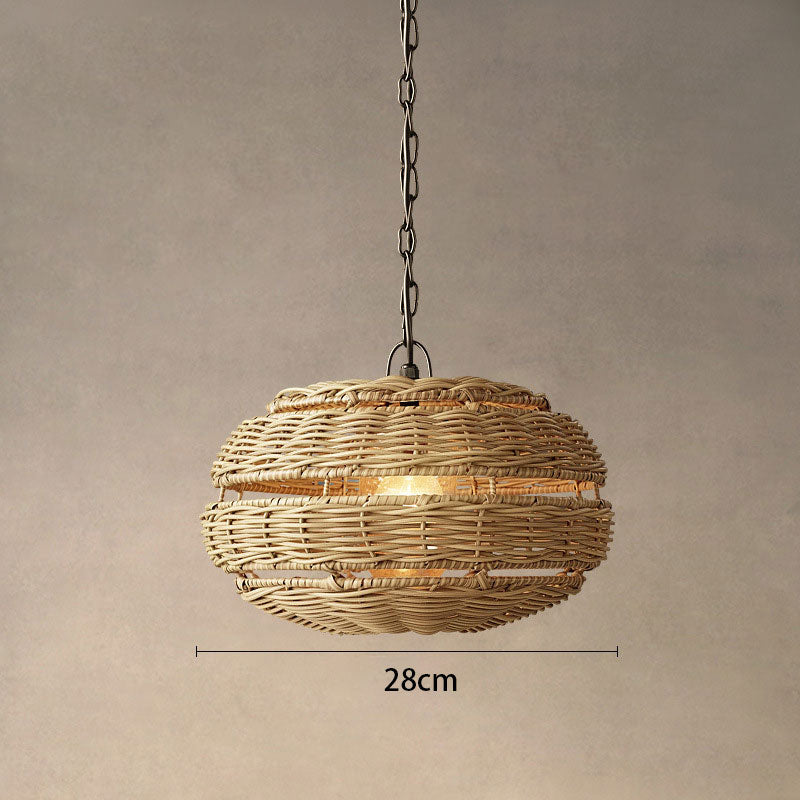 Handwoven Rattan Pendant Light Wicker Pendant Lampshade
