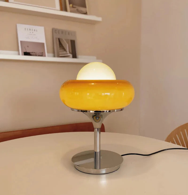 Starburst Retro Glass & Chrome LED Table & Floor Lamp
