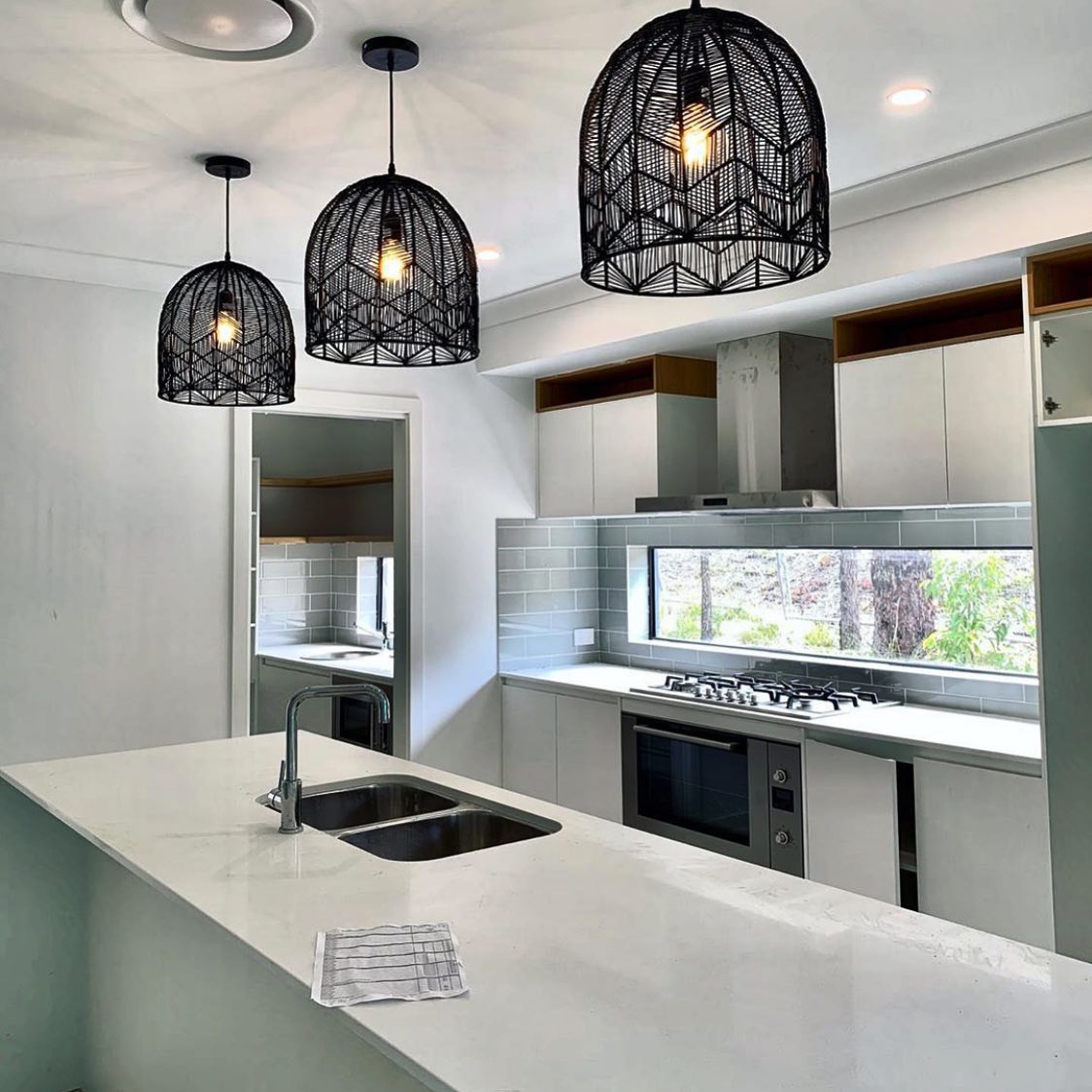 Nordic Rattan Pendant Lamp Shade Designer Hanging Light