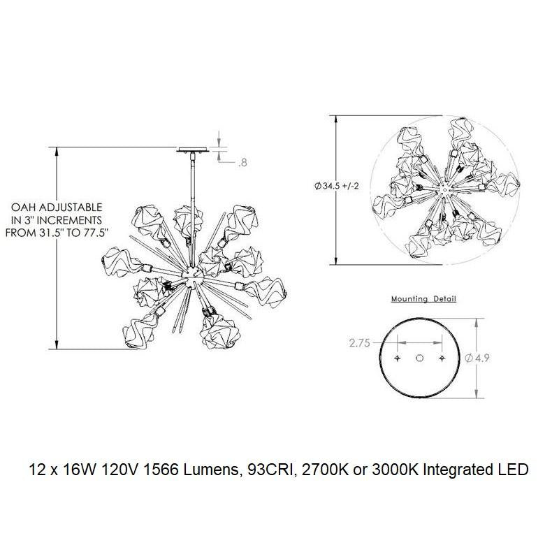 Blossom Starburst Chandelier