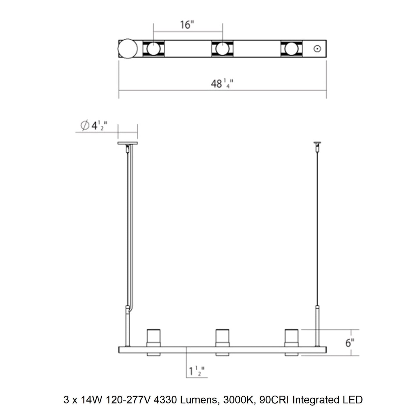 Intervals? Linear LED Pendant Light