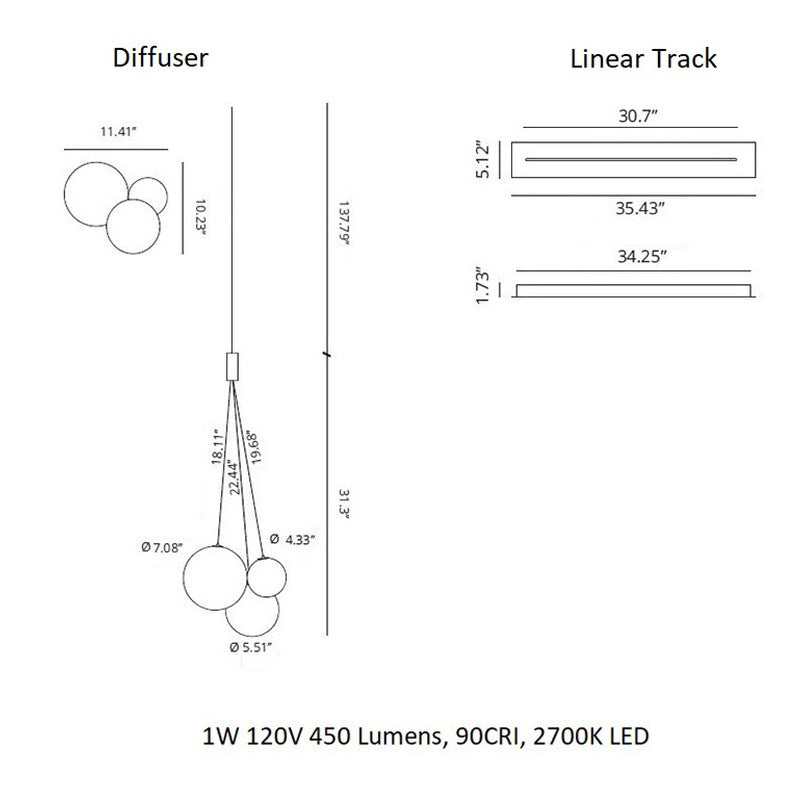 Random Linear Pendant Light