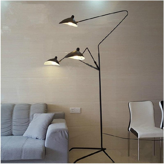 Serge Duckbill Industrial Floor Lamp with 3 Lights