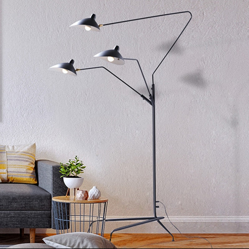 Serge Duckbill Industrial Floor Lamp with 3 Lights