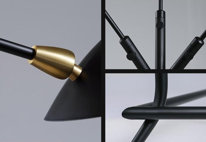 Serge Duckbill Industrial Floor Lamp with 3 Lights
