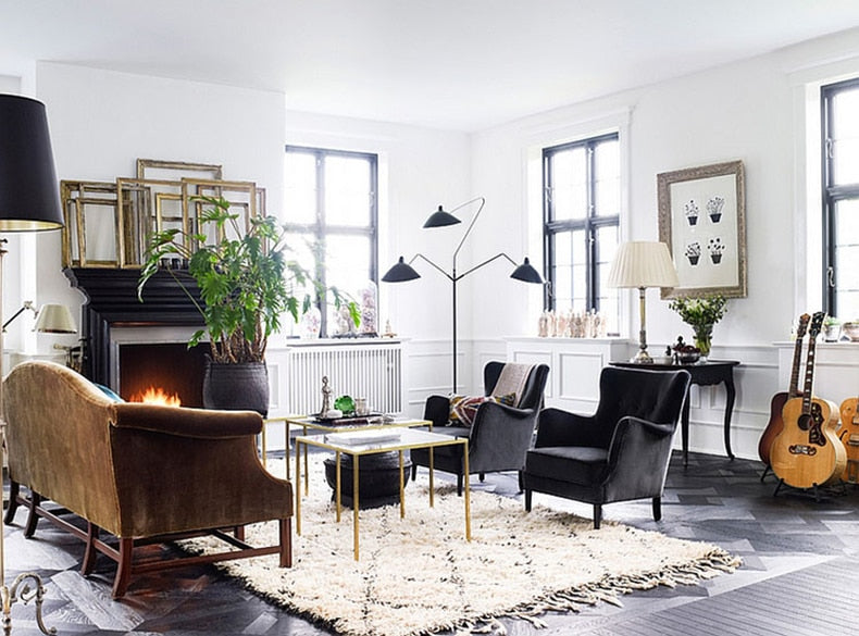Serge Duckbill Industrial Floor Lamp with 3 Lights