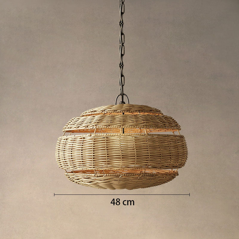 Handwoven Rattan Pendant Light Wicker Pendant Lampshade