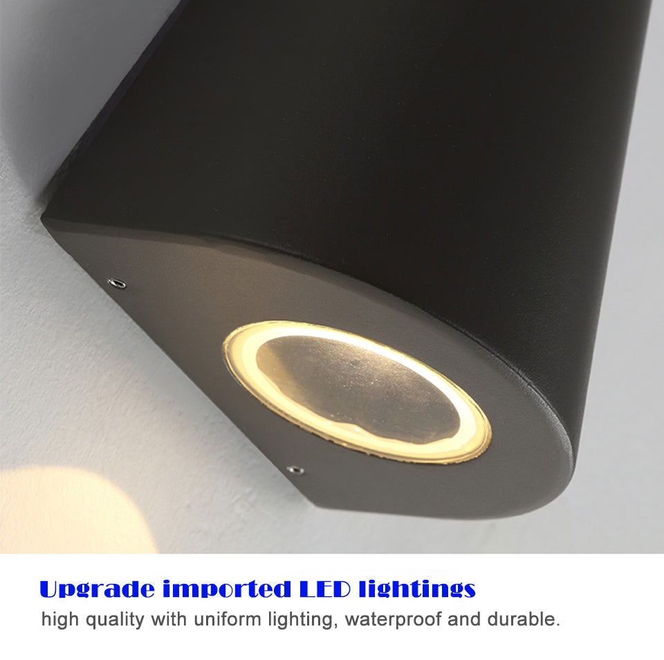 Black/Gray Outdoor Aluminum Waterproof LED Wall Lamps For Garden, porch