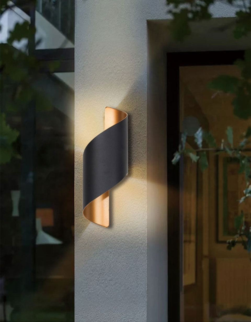 Creative White/Black Outdoor Aluminum Waterproof Wall Lamp For Courtyard