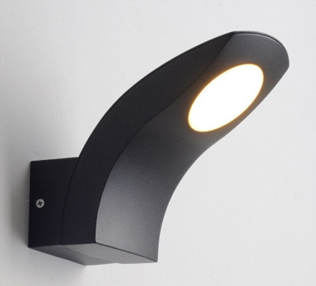 Creative Black Outdoor Waterproof LED Wall Lamp For Balcony, Courtyard, Porch