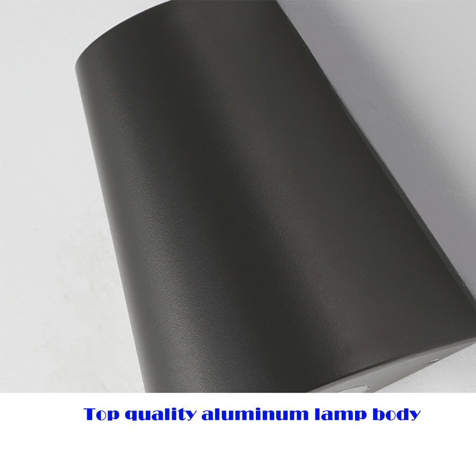 Black/Gray Outdoor Aluminum Waterproof LED Wall Lamps For Garden, porch