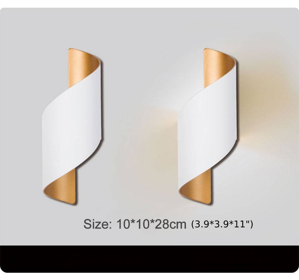 Creative White/Black Outdoor Aluminum Waterproof Wall Lamp For Courtyard