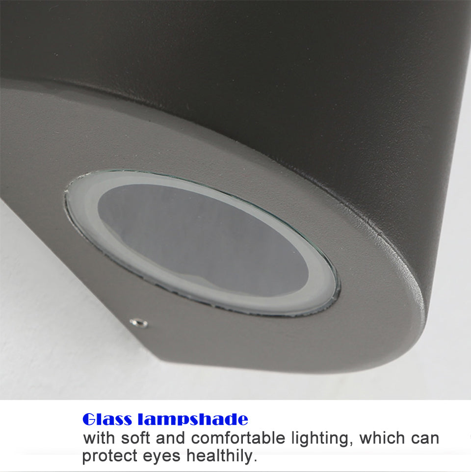 Black/Gray Outdoor Aluminum Waterproof LED Wall Lamps For Garden, porch