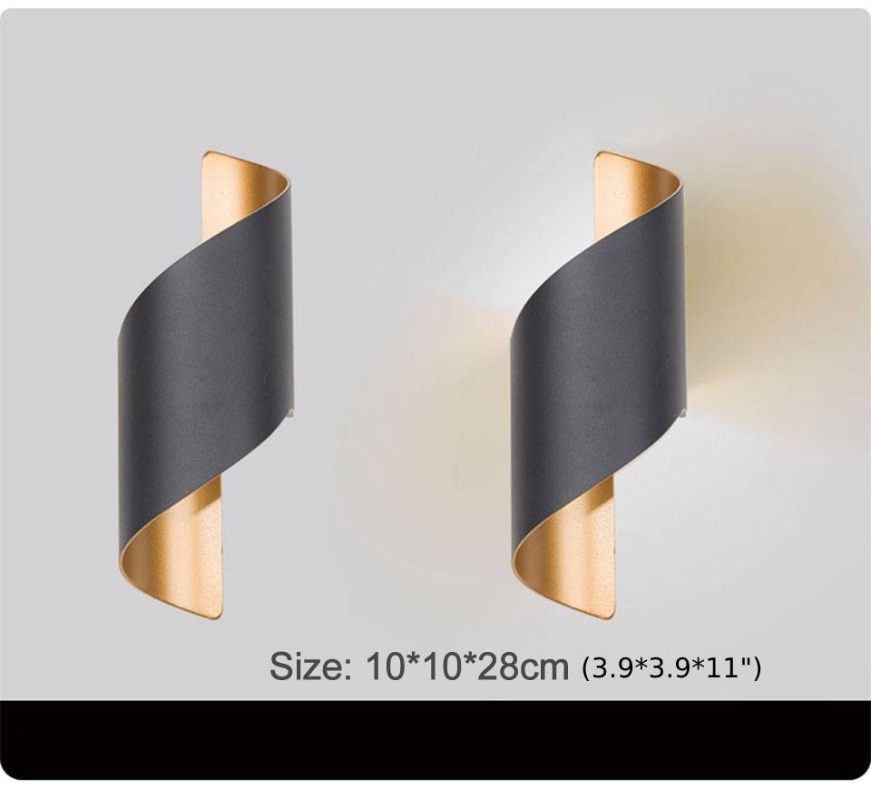 Creative White/Black Outdoor Aluminum Waterproof Wall Lamp For Courtyard