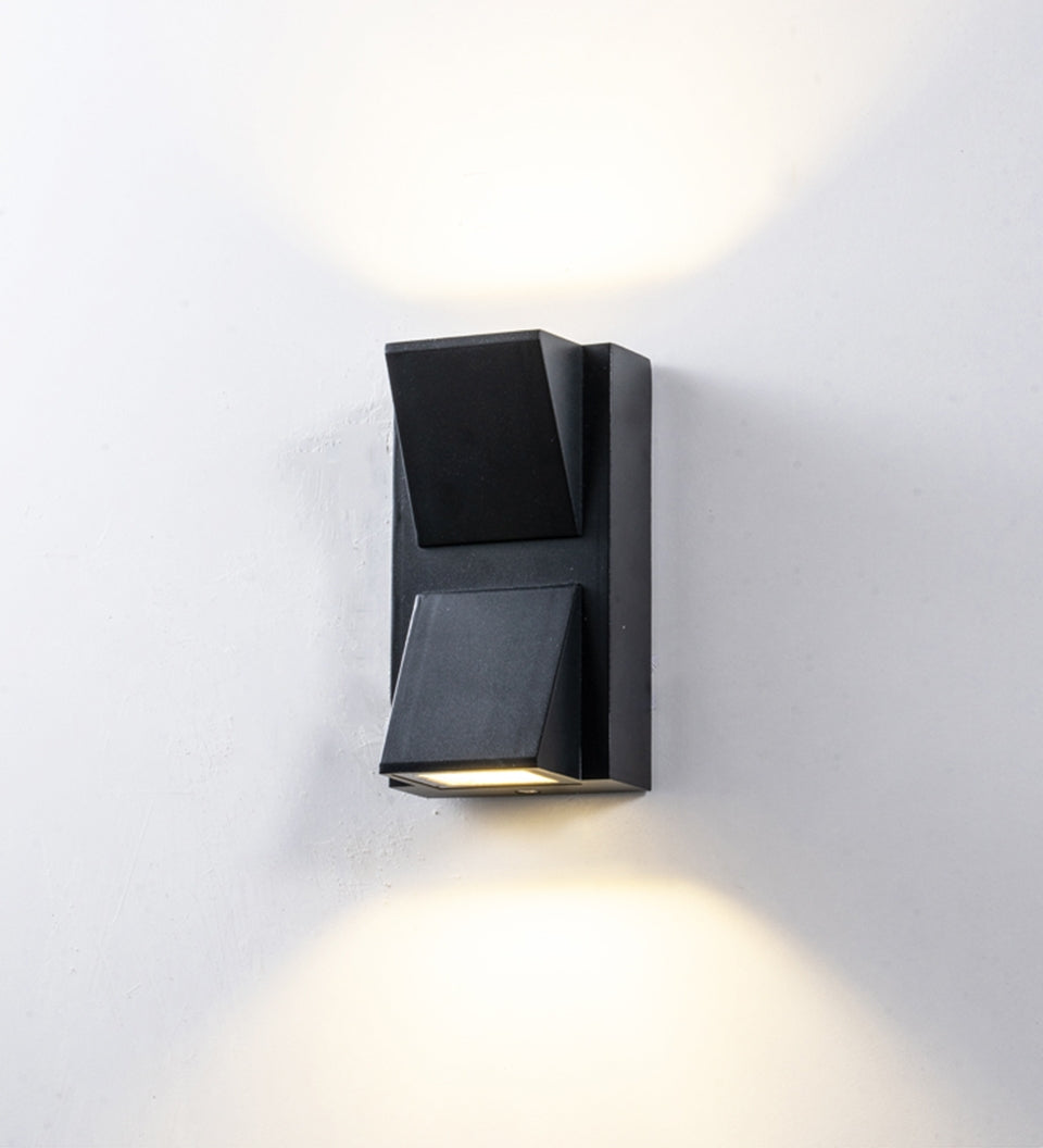 Modern Black Outdoor Aluminum Waterproof LED Wall Lightings For Garden, porch