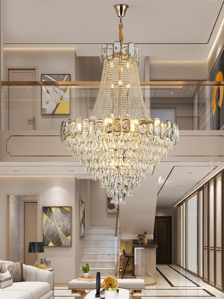 Large Luxury Staircase Crystal Chandelier For Living Room, Lobby, Hall , stairwell